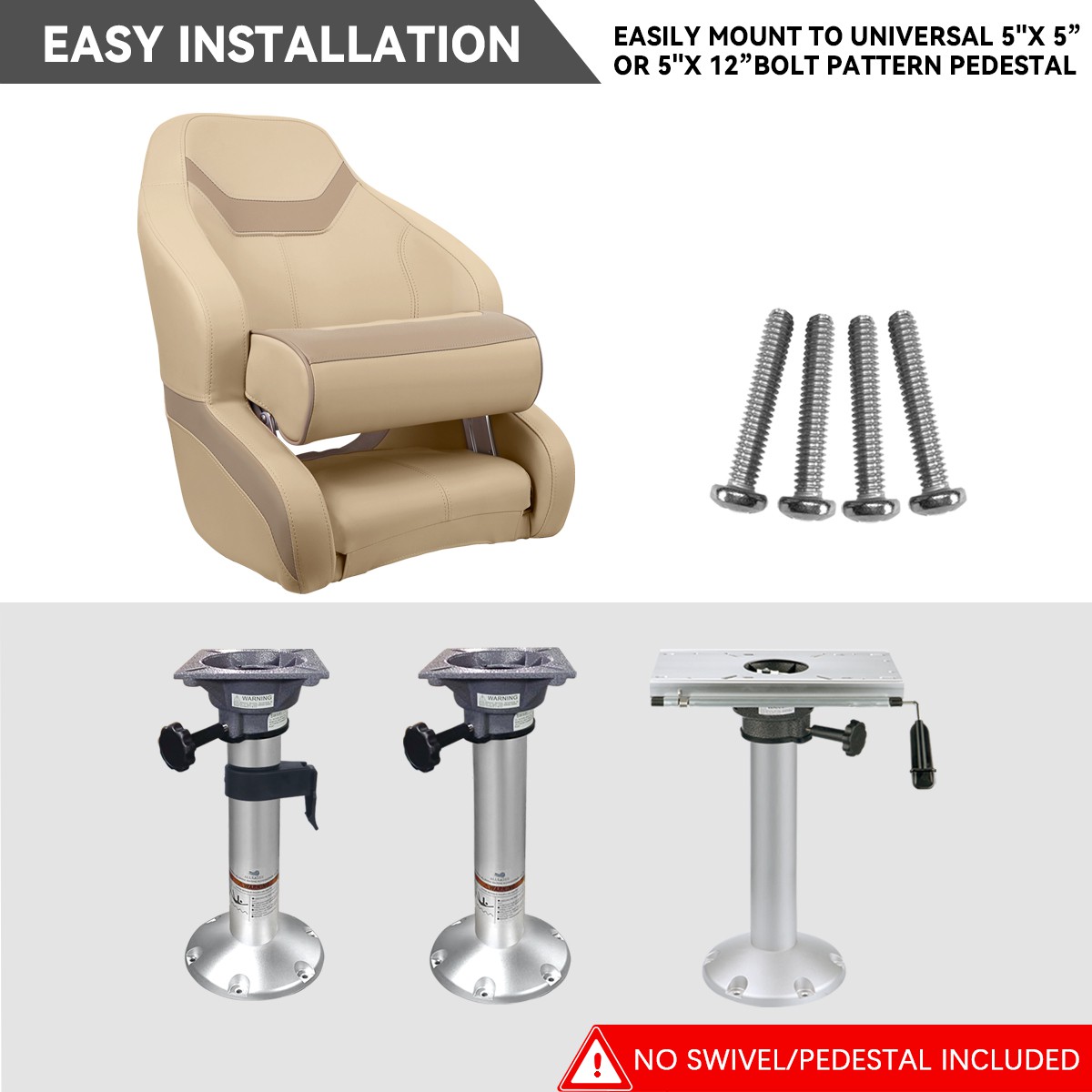 Scaun de barcă de înaltă calitate reglabil, cu bază robustă și stabilă